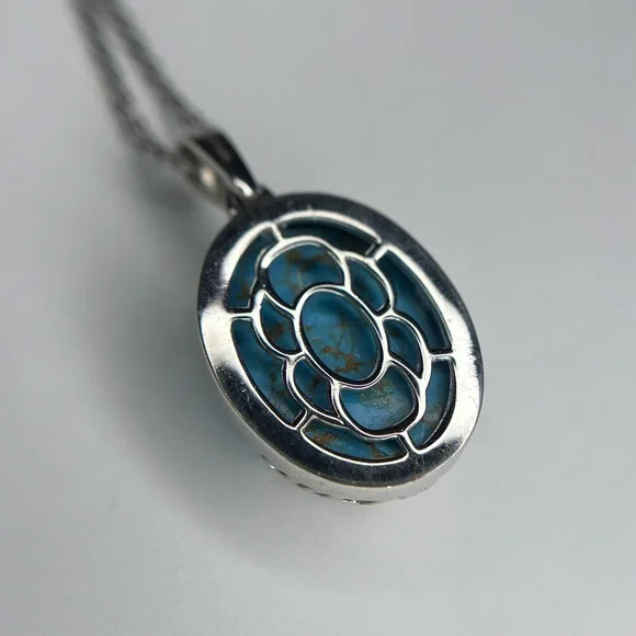 “Decorative Egg” Accented Turquoise Pendant! 💎 - Picture 4 of 5